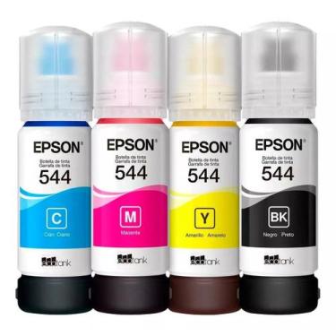 Imagem de Kit 4 refil de tinta 544, 1 black, 1 cyan, 1 yellow, 1 magenta - Ø