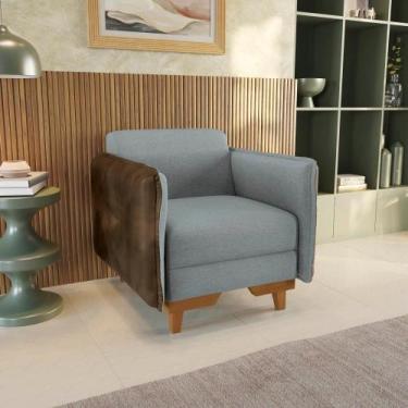 Imagem de Poltrona Belinda Kappesberg Linho Cinza