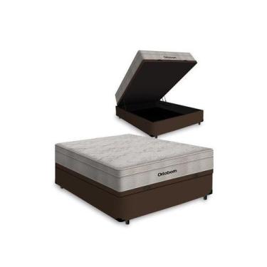 Imagem de Cama Box Baú Airtech Viuvo + Colchão de Molas Ensacadas - Ortobom - Sp