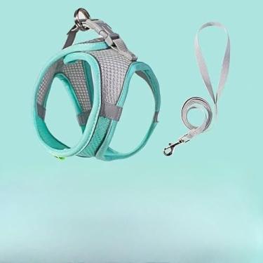 Imagem de COLEIRA PEITORAL EM X PARA CÃES E GATOS - Design Anatômico com Guia 1,5m | Conforto e Segurança(Verde,XS 1.5-3kg)