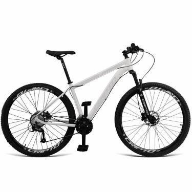 Imagem de Bicicleta Aro 29 Cripto 27 Marchas Freio Hidráulico Trava-k7 - Branco-prata - 21" Branco-prata