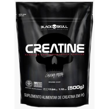 Imagem de Creatine - creatina monohidratada - refil 500g - CAVEIRA PRETA