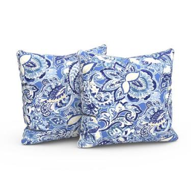 Imagem de Capas de almofada para uso externo LVTXIII Floral Azulada Violeta