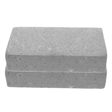 Imagem de STOBAZA 2 peças realistas de espuma Cinderblock adereços de tijolos semelhantes para adereços de filme, apresentações de palco e brincadeiras de Halloween