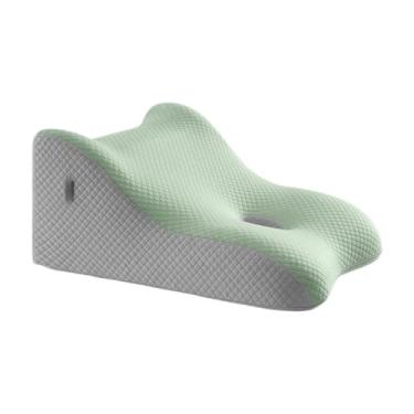 Imagem de AFXGUSD Travesseiro de Decúbito Dorsal, Almofada Multifuncional com Design Ergonômico, Almofada de Cunha para Cama, para Escritório, Exercícios, Dormitório, H, Cinza claro verde