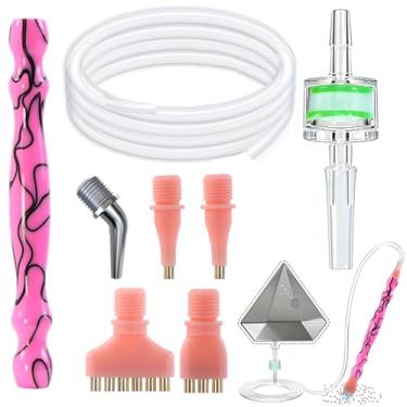 Imagem de Kit de substituição de caneta de pintura de diamante a vácuo, caneta de diamante de parafuso com tubo de silicone e filtros e multiplacers (1/3/6/cabeças de cotovelo) para a maioria das canetas a