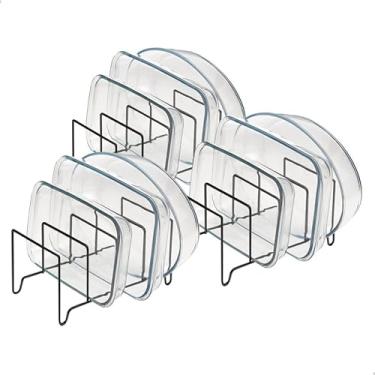 Imagem de Kit 3 Organizador para Refratários Preto Suporte para Travessas, Formas, Assadeiras