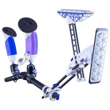 Imagem de VRX-15 VR Gunstock Magnetic Rifle Stock Pistol Adapter Sword Stock for Quest 3 Quest 2 Quest Pro Dual-Color (Quest 3, Blue-Purple)