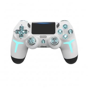 Imagem de Controle Sem Fio RGB para PS4, PS3, PC, Bluetooth, 6 Eixos, Vibração Dupla, LED Multicolorido, Bateria 600mAh