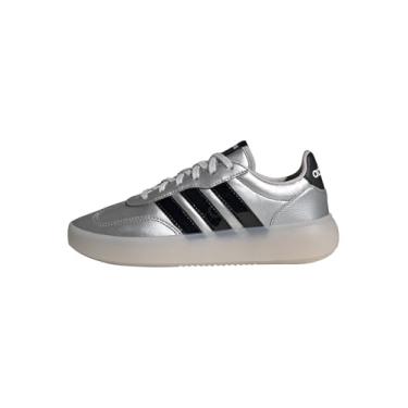 Imagem de adidas Tênis infantil unissex Barreda Decode J, Prata metálico/preto/branco giz, 18