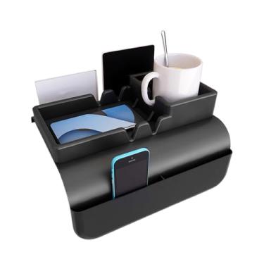 Imagem de Bandeja De Braço Do Sofá - Organizador Antiderrapante de Silicone com Bolso Lateral,Porta-copos para Sofá | Para Cama TV Viagem Cadeira de Computador e Telemóvel