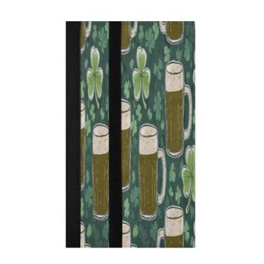 Imagem de Burbuja Conjunto de 2 capas de maçanetas de geladeira de cerveja St. Patrick, laváveis, forno, micro-ondas, antiderrapante, 35,5 x 14 cm