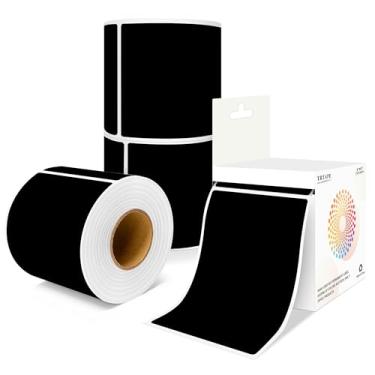 Imagem de Etiquetas de mudança de casa de 7 x 12 cm, 4 rolos, 1000 adesivos, etiquetas de caixa de embalagem grande, retangulares, coloridas para estoques, codificadas por cores (preto)