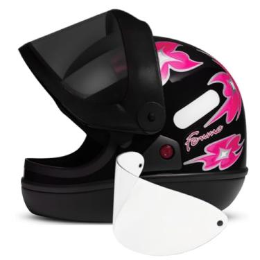 Imagem de Capacete San Marino Feminino Preto + Viseira Fumê Extra (58)