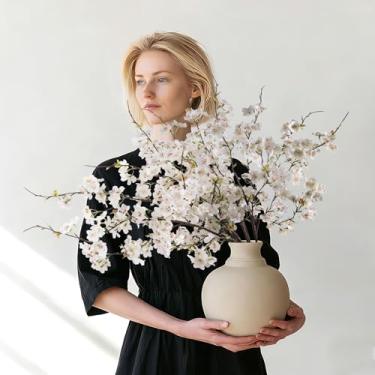 Imagem de ENALGRE Ramos de flor de cerejeira artificial de 60 cm de seda, ramos de flor de cerejeira, haste longa, flores artificiais para vaso alto, para decoração de casa, decoração de casamentos, festas e