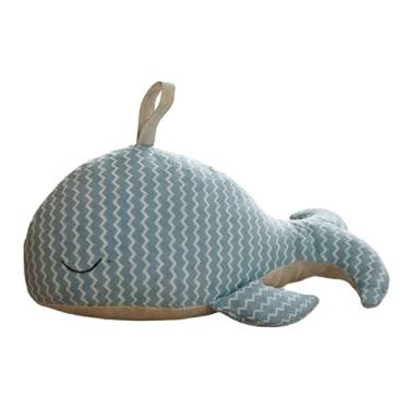 Imagem de Baoblaze Batente de porta decorativo com peso, escultura em forma de baleia preenchida com areia, ideal para sala de estar, escritório, dormitório ou local de