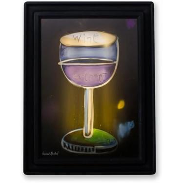 Imagem de Quadro Iluminado Wine Time LED – Decoração para Cozinha, Sala e Bar – Luz Difusa, Design Moderno e Sofisticado para Amantes de Vinho