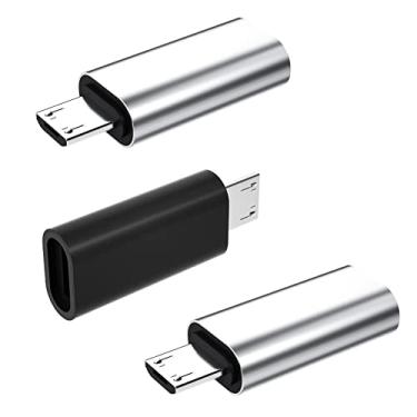 Imagem de Adaptador Lightning fêmea para micro USB macho (pacote com 3) sincronização de dados de carregamento de energia Android compatível com Samsung Galaxy S7 S6 Edge Nexus 5 para iPhone 13 Pro 8 Plus X
