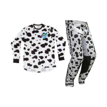 Imagem de Conjunto De Roupa De Motocross MX Masculina Com Estampa De Leopardo Br