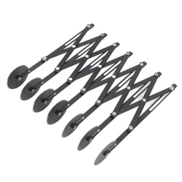 Imagem de Cortador de Pizza Divisor Massa Ajustável Aço Inoxidável Rolo Flexível Borda Corte Afiada Ferramentas Cozinha para Pão Torta Fácil Cortar