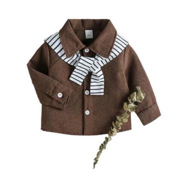 Imagem de Camisa De Manga Longa Para Meninos Bebês 2 Peças Primavera Outono Esti