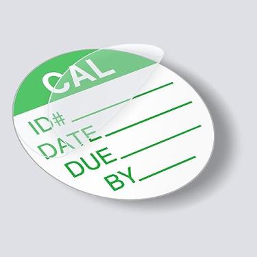 Imagem de SmartSign Etiquetas de pontos de calibração autolaminadas | Poliéster de 1,27 cm x 1,27 cm com aba transparente, pacote com 175, feito nos EUA