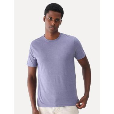 Imagem de Camiseta Dudalina Masculina Sobretin Melange Azul Mescla-Masculino