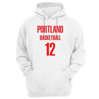 Imagem de Blusa Moletom Capuz Basquete Portland Basketball número 12 - Loja Clic