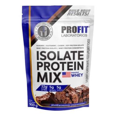 Imagem de Whey Protein Isolado Mix Refil 900g Profit Mp Importada F, Brownie de 