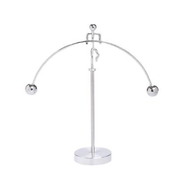 Imagem de Esfera de equilíbrio de aço inoxidável Criativa Berço Pêndulo Ornamentos de Ferro Descompressão Mesa Ferramentas de Educação Infantil (Tipo s)