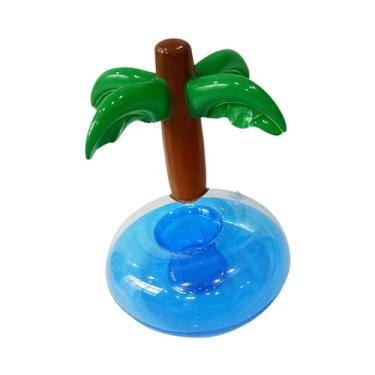 Imagem de TTETTZ Suporte Inflável para Bebidas, Flutuadores para Bebidas Na Piscina, Suporte Flutuante para Copos para Piscina de Verão, 22cmx26cm