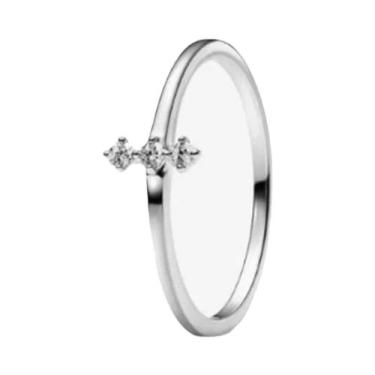 Imagem de Anel Feminino De Prata Esterlina 925 Com Estrela, Lua E Patinha, Joia 