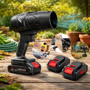 Imagem de Soprador Turbo Portátil Recarregável com 2 Baterias de 46v Potente, se