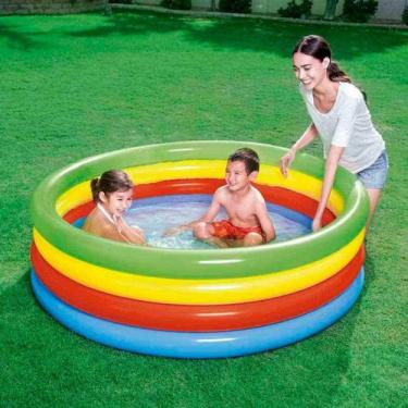 Imagem de Banheira Piscina Inflável Arco-Íris 550 Litros - Mor
