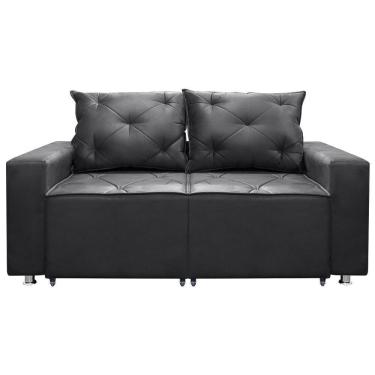 Imagem de Sofá 2 Lugares Retrátil E Reclinável Bariloche 1.80cm C/ Molas - Suede Chumbo