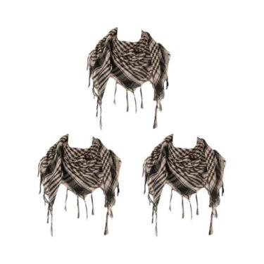 Imagem de Lenço Tático Unissex Keffiyeh Shemagh Para Proteção De Cabeça E Pescoç