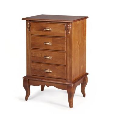 Imagem de Mesa De Cabeceira 4 Gavetas Hannover - M560817 Cor Imbuia - Verniz