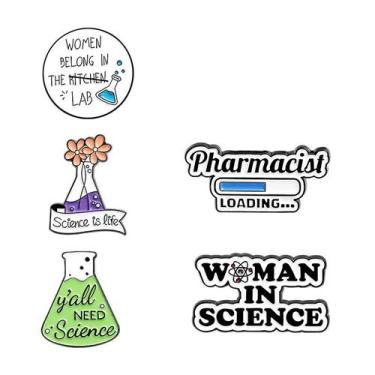 Imagem de Brooch Pins Set Science Theme Women in Science Pharmacy - yiweisai