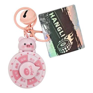 Imagem de Chaveiro Piggy Spinner com luz e som para crianças e amantes de animai