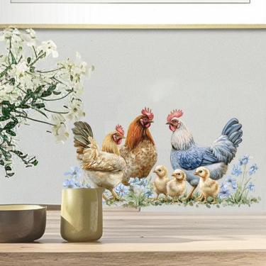 Imagem de Adesivos de parede Farmhouse Hen and Chicks PVC 30x60cm - yiweisai