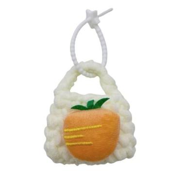 Imagem de Porta-moedas, chaveiro, frutas fofas, tricotadas, desenho de laranja -