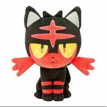 Imagem de Brinquedo de pelúcia Sun Moon Litten 7 para crianças, presente de bone