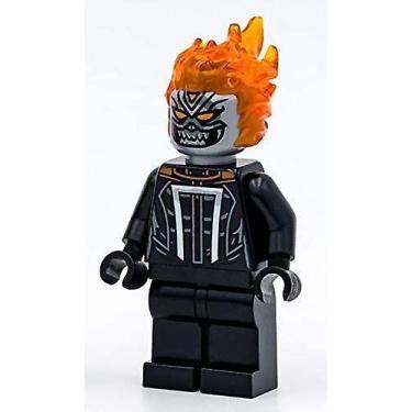 Imagem de Minifigura LEGO Super Heroes Ghost Rider 76173 4,5 cm - Gloome Store