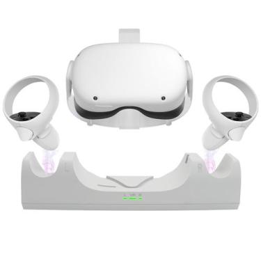 Imagem de Carregador VR Dock Honghao para Oculus Quest 2 com 2 baterias