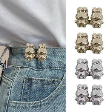 Imagem de Conjunto de pinos de botão Qkari Cute Rabbit Jean Buttons (4 conjuntos