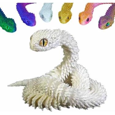 Imagem de Brinquedo de cobra, animais impressos em 3D, articulação móvel, brinqu