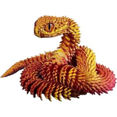 Imagem de Brinquedo impresso em 3D Snake Animals Pet Movable Joint Fidget Toys -