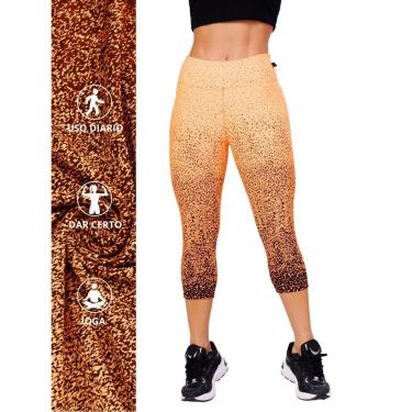 Imagem de Calça Corsário Jacquard Degradê Em Poliamida Cós Alto Tecido Grosso Zero Transparência-Feminino