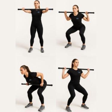 Imagem de Bastão Para Alongamento Ioga Pilates Em Pvc 1 metro - Sem Carga-Unissex