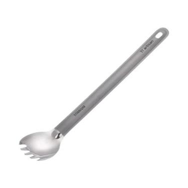 Imagem de Colher De Titânio Ultraleve Com Cabo Longo Tiartisan, Talheres Portáte